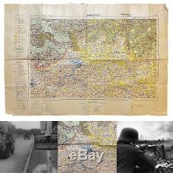 WWII Rare Army Captured German'Battle of the Scheldt' Antwerpen' Map WW2 Relic