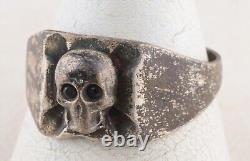 WWII Ring GERMAN ww2 WEHRMACHT Skull IRON Cross GERMANY Army MILITARY Soldiers A