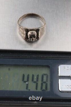 WWII Ring GERMAN ww2 WEHRMACHT Skull IRON Cross GERMANY Army MILITARY Soldiers A