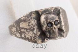 WWII Ring GERMAN ww2 WEHRMACHT Skull IRON Cross GERMANY Army MILITARY Soldiers A