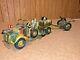 Wwii Tin Wind Up Army Vehicle W Toy German Soldiers Cannon Lineol Elastolin Ww2