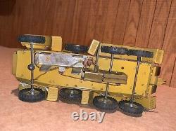 WWII TIN WIND UP ARMY VEHICLE w TOY GERMAN SOLDIERS CANNON LINEOL ELASTOLIN WW2