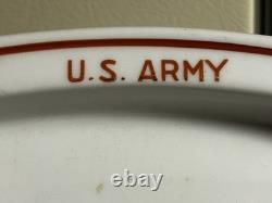 WWII US ARMY plate vtg Alt Schonwald german porcelain china antique military art