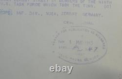 WWII US Army Signal Corps Photo German Prisoners Zerbst Germany 63rd Inf Div