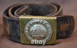 WWII WW1 German belt buckle gott mitt uns army military trench vet art estate
