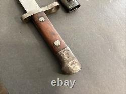 WWII WW2 E. U. F. HORSTER GERMAN ARMY K99 BAYONET With 1939 SCABBARD Free Ship