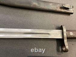 WWII WW2 E. U. F. HORSTER GERMAN ARMY K99 BAYONET With 1939 SCABBARD Free Ship