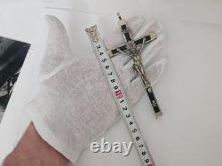 WWII WW2 German Army Wehrmacht Officer Pectoral Cross Skull Pendant Relic! B33