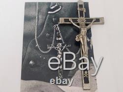 WWII WW2 German Army Wehrmacht Officer Pectoral Cross Skull Pendant Relic! B33