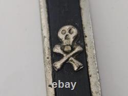 WWII WW2 German Army Wehrmacht Officer Pectoral Cross Skull Pendant Relic! B33