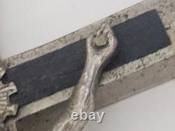 WWII WW2 German Army Wehrmacht Officer Pectoral Cross Skull Pendant Relic! B33