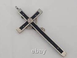 WWII WW2 German Army Wehrmacht Officer Pectoral Cross Skull Pendant Relic! B33