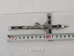 WWII WW2 German Army Wehrmacht Officer Pectoral Cross Skull Pendant Relic! B33