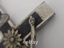WWII WW2 German Army Wehrmacht Officer Pectoral Cross Skull Pendant Relic! B8