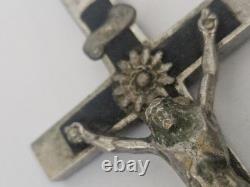WWII WW2 German Army Wehrmacht Officer Pectoral Cross Skull Pendant Relic! B8