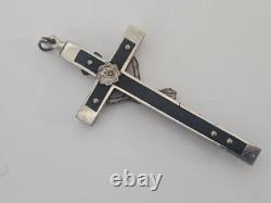 WWII WW2 German Army Wehrmacht Officer Pectoral Cross Skull Pendant Relic! B8