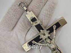 WWII WW2 German Army Wehrmacht Officer Pectoral Cross Skull Pendant Relic! BF91