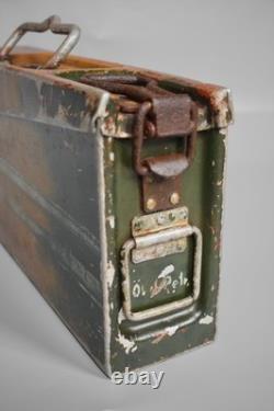 WWII WW2 German MG34 MG42 Early Original Camo Aluminium P-kasten Oil Storage Can