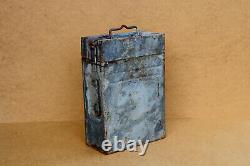 WWII WW2 Old German Military Army 2cm FLAK Tin Box Storage Battlefield Empty