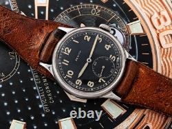 WWII Zenith DH German Army Military Watch Steel 35mm 1940s