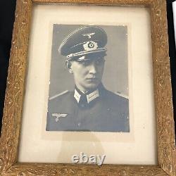 WWII german Army Heer Soldier Portrait w Glass Negative