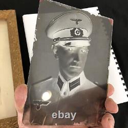 WWII german Army Heer Soldier Portrait w Glass Negative