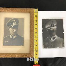 WWII german Army Heer Soldier Portrait w Glass Negative