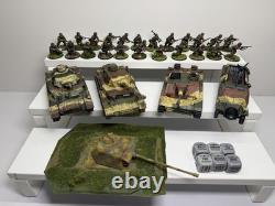 Warlord Bolt Action German Army WWII 28mm Tanks and Troops Painted