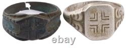 Wehrmacht force WW2 German ring 2 pcs WWII Balcan cross Germany Army Horror