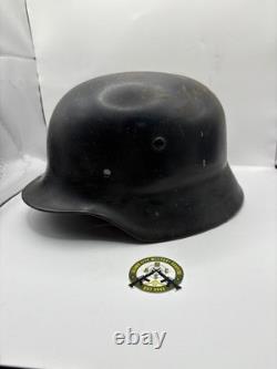 World War Two WW2 German Army M35 Stahlhelm with Liner 1937 Dated ORIGINAL