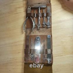 Ww1 Ww2 German Army Multi Tool Instrument Set In Leather Pouch Complete