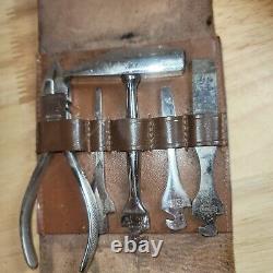 Ww1 Ww2 German Army Multi Tool Instrument Set In Leather Pouch Complete