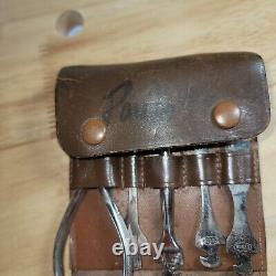 Ww1 Ww2 German Army Multi Tool Instrument Set In Leather Pouch Complete