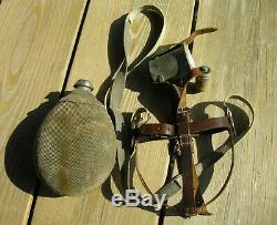 Ww1-ww2 German 1917 Canteen 1l Labeflasche Paratrooper -medics- Afrikakorps-army