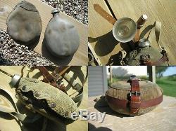 Ww1-ww2 German 1917 Canteen 1l Labeflasche Paratrooper -medics- Afrikakorps-army