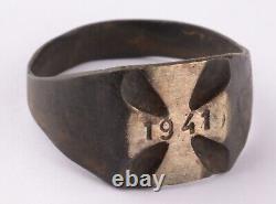 Ww2 1941 Ring GERMAN Award IRON Cross GERMANY Soldiers AMULET Jewelry WWII Army