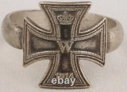 Ww2 GERMAN Pendant STERLING 800 Silver IRON Cross WWII ww1 WWI 1914 GERMANY Army