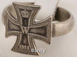 Ww2 GERMAN Pendant STERLING 800 Silver IRON Cross WWII ww1 WWI 1914 GERMANY Army