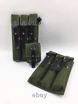 Ww2 German Army Elite P38/p40 Canvas Bag Solider Equipment Combination Belt Set