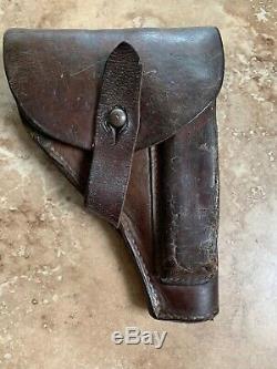 Ww2 German Army French Unique Model 17 Kriegsmodell Pistol Gun Leather Holster