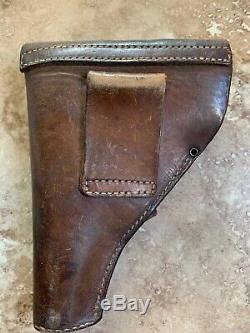 Ww2 German Army French Unique Model 17 Kriegsmodell Pistol Gun Leather Holster