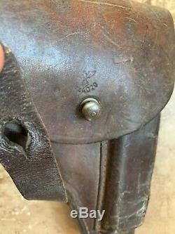 Ww2 German Army French Unique Model 17 Kriegsmodell Pistol Gun Leather Holster