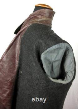 Ww2 German Army Officer Brown Leather Coat Jacket