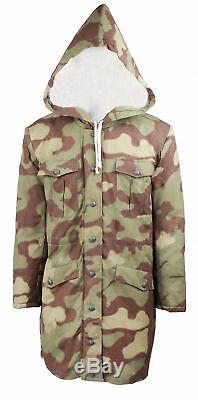 Ww2 German Elite Army Italian Camo Fur-lined Winter Parka Coat Size XXL