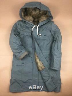 Ww2 German Elite Army Mouse Grey Fur-lined Winter Parka Coat Size M