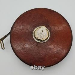 Ww2 German / Finnish Army Tape Measure Leather Metal Ruler Wwii Military