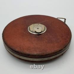 Ww2 German / Finnish Army Tape Measure Leather Metal Ruler Wwii Military