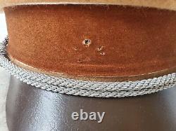 Ww2 German wehrmacht army general cap wool leather satin felt size 57