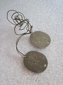 Ww2 Us Marine Dog Tag Officers Hat Sterling Badge German Army Folding Fork Spoon