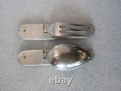 Ww2 Us Marine Dog Tag Officers Hat Sterling Badge German Army Folding Fork Spoon